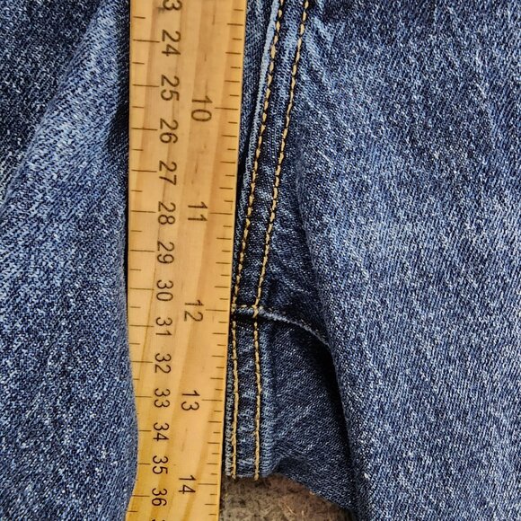 Old Navy Jeans Womens 16 Med Wash Stretch High Rise Button Fly OG Straight *GUC* - Picture 6 of 12